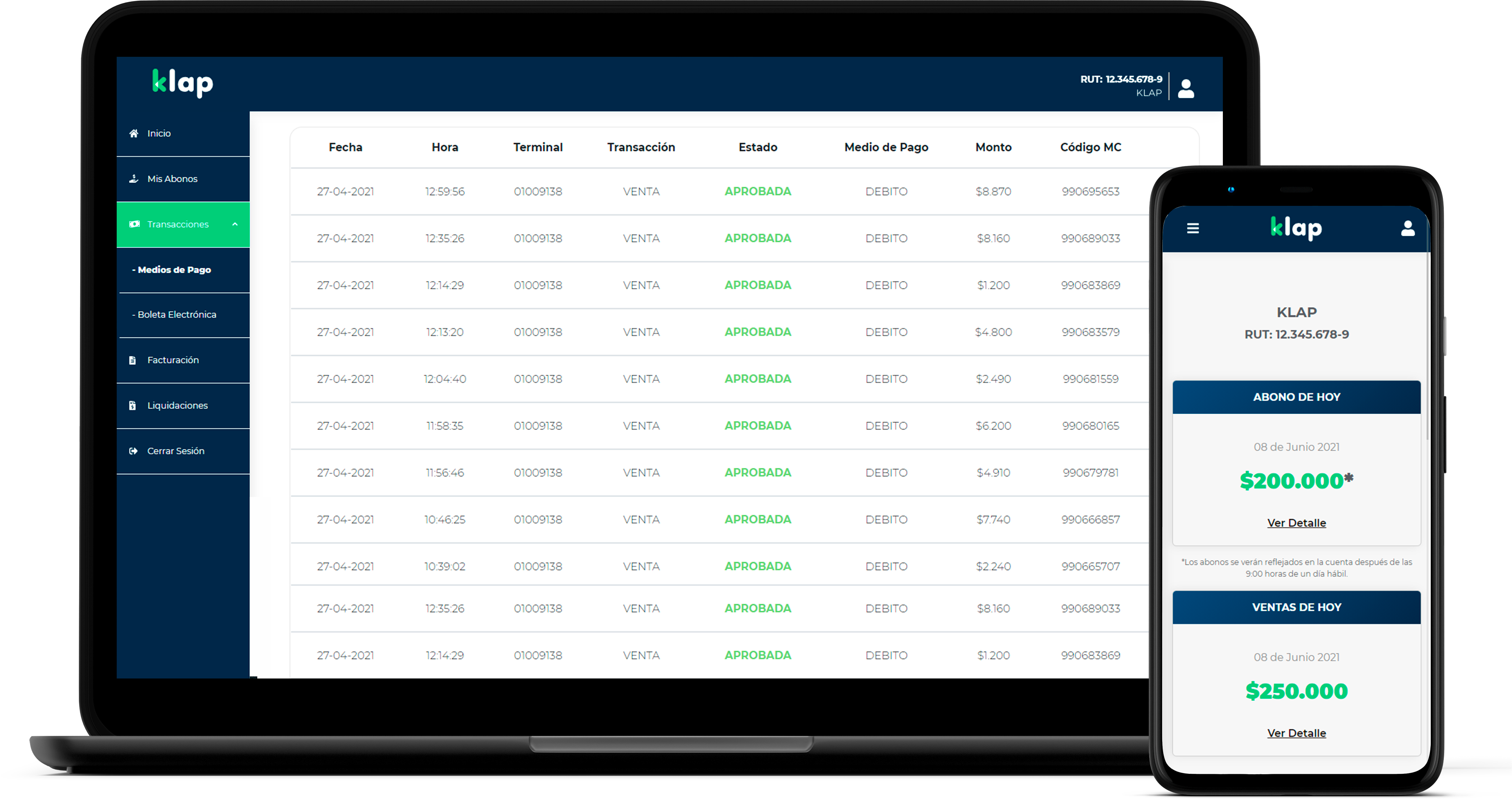 Portal privado exclusivo para clientes Klap