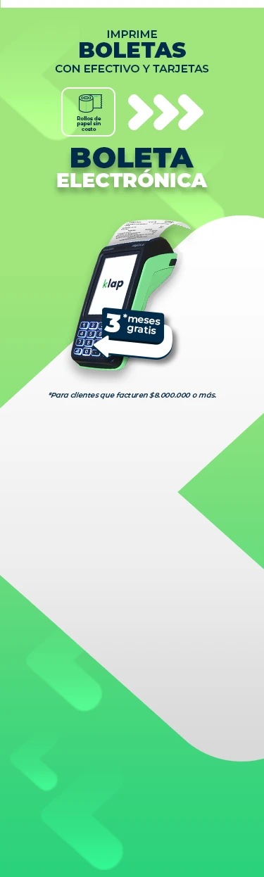 Imprime boletas con efectivo y tarjetas
